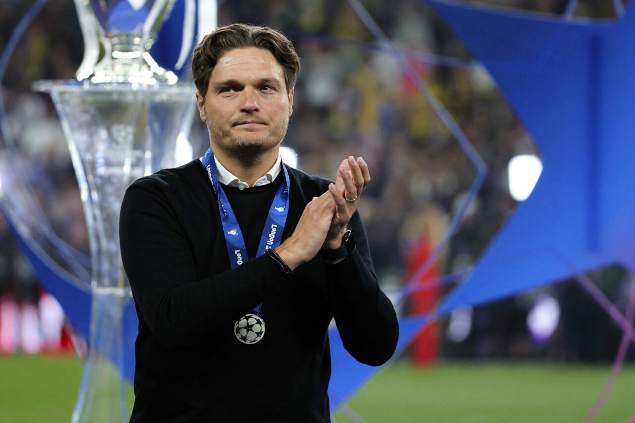 Edin Terzic head coach of Borussia Dortmund claps at the end of the 2023/2024 Champions League Final football match between Borussia Dortmund and R...