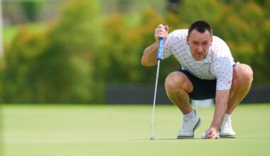 John Terry hits a tee shot during his fourballs Match on Day One of the Reignwood Icons of Football tournament in Bangkok at Robinswood Golf Club.