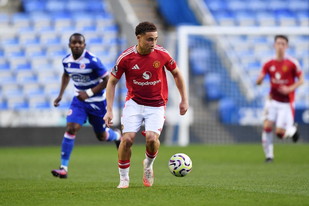 Manchester United U21s Sam Murray in action v Reading U21s