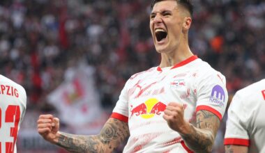 Benjamin Sesko scores outrageous finish against Bayern Munich as Liverpool scouts watch on
