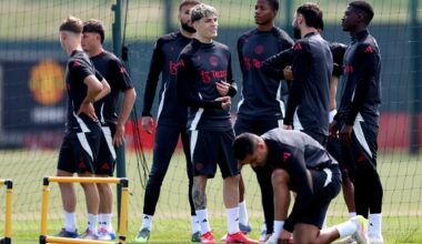 18-year-old Man Utd talent spotted in first team training for the first time ahead of Europa League final