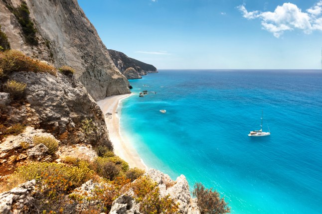 Porto Katsiki Beach in Lefkada island, Greece