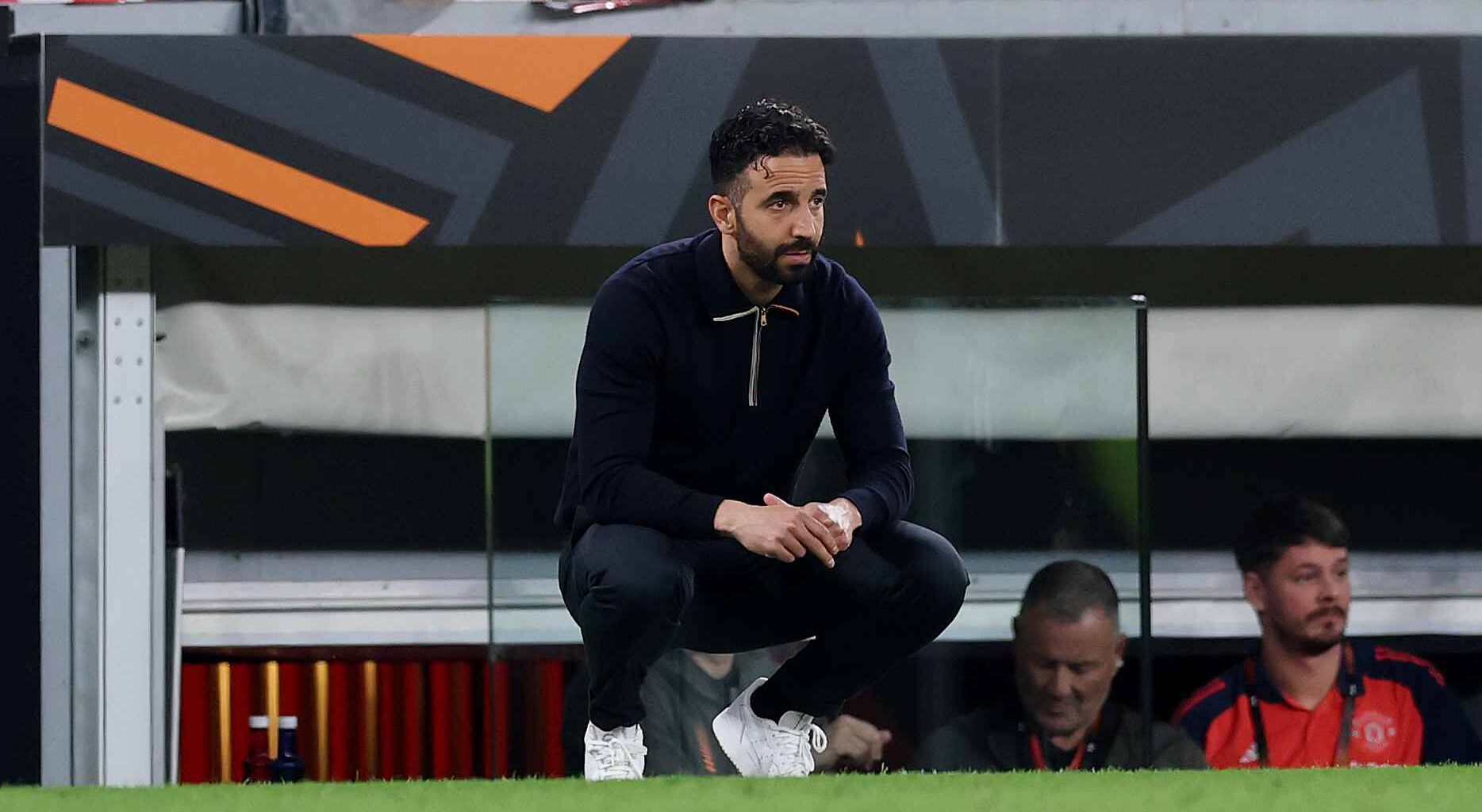 Ruben Amorim reacts to Man Utd first leg win in Bilbao