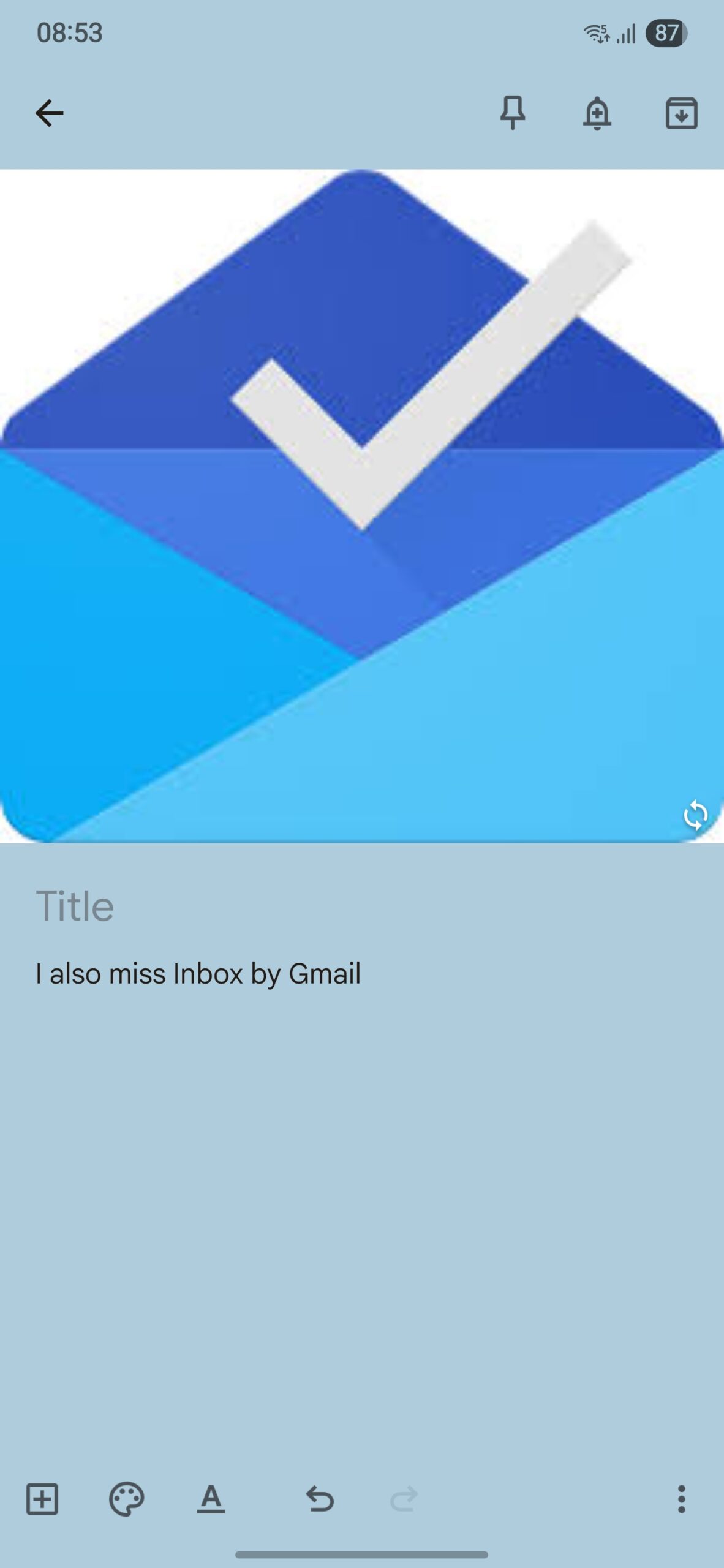 Google Keep on a Samsung phone 