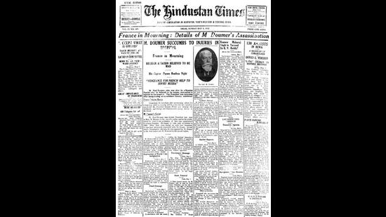 HT This Day: May 8, 1932 -- France in mourning as President M. Doumer succumbs to injuries in hospital (HT)