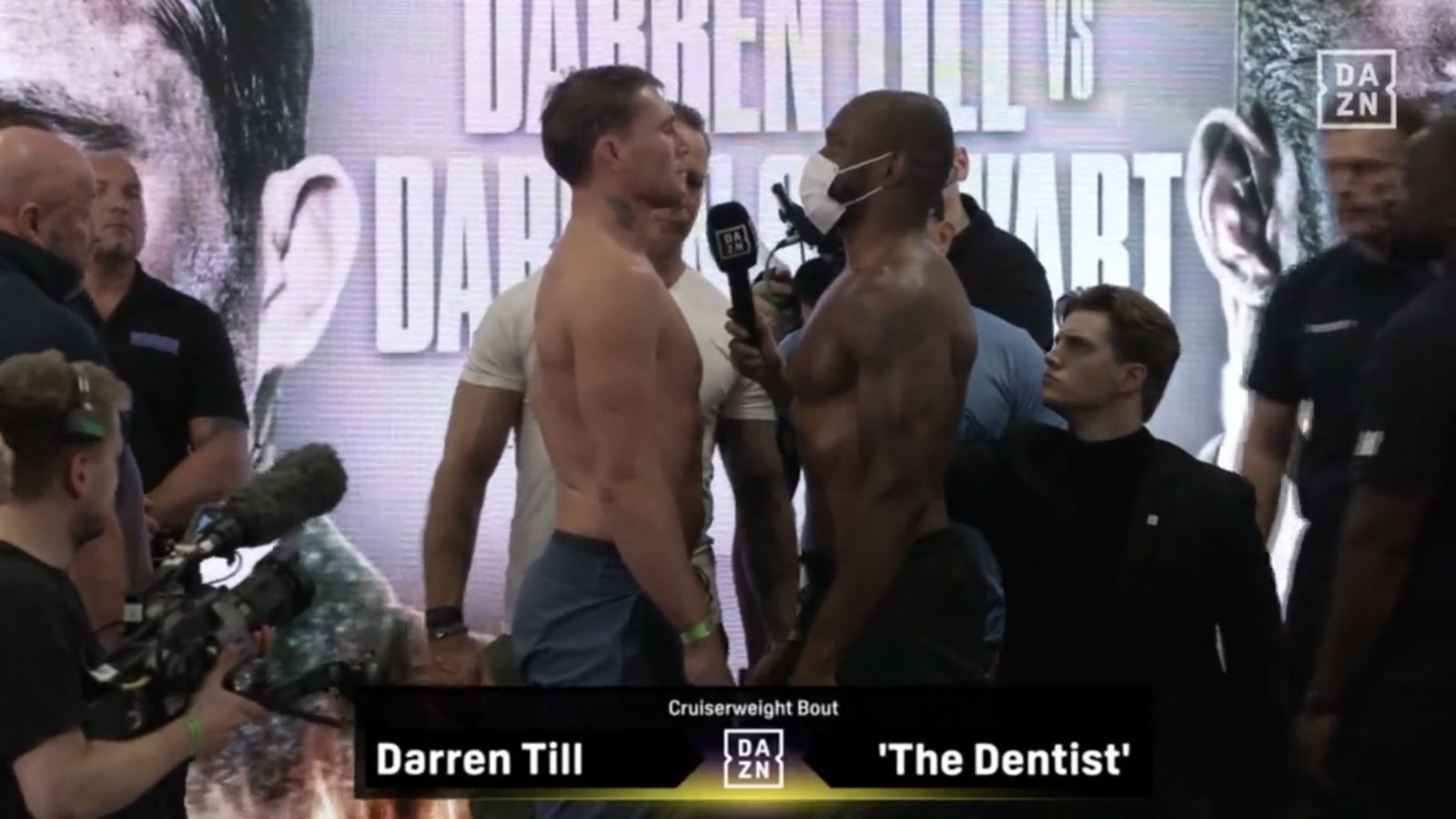Face off! Darren Till stares down ‘Dentist’ at Misfits Boxing 21 weigh ins (Video)