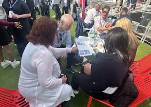 Hounslow's UKREiiF delegation discussing opportunities in the borough