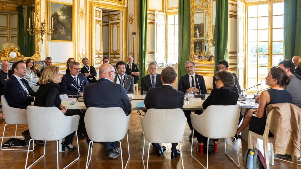Ted Sarandos Met Emmanuel Macron at 'Choose France' Summit