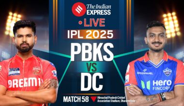 IPL 2025, PBKS vs DC Live Cricket Score: A win today will help Punjab Kings and Delhi Capitals edge closer to playoffs and keep their dream of first IPL title alive.