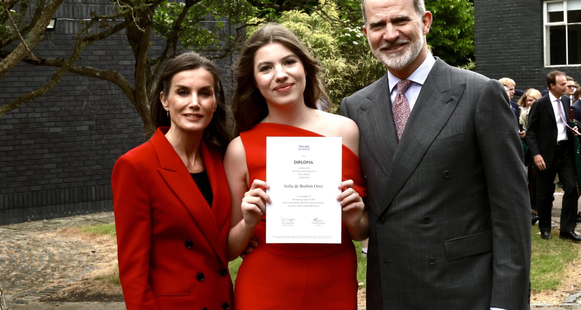 King and Queen of Spain celebrate as Infanta Sofia graduates from prestigious British boarding school - two years after sister Princess Leonor