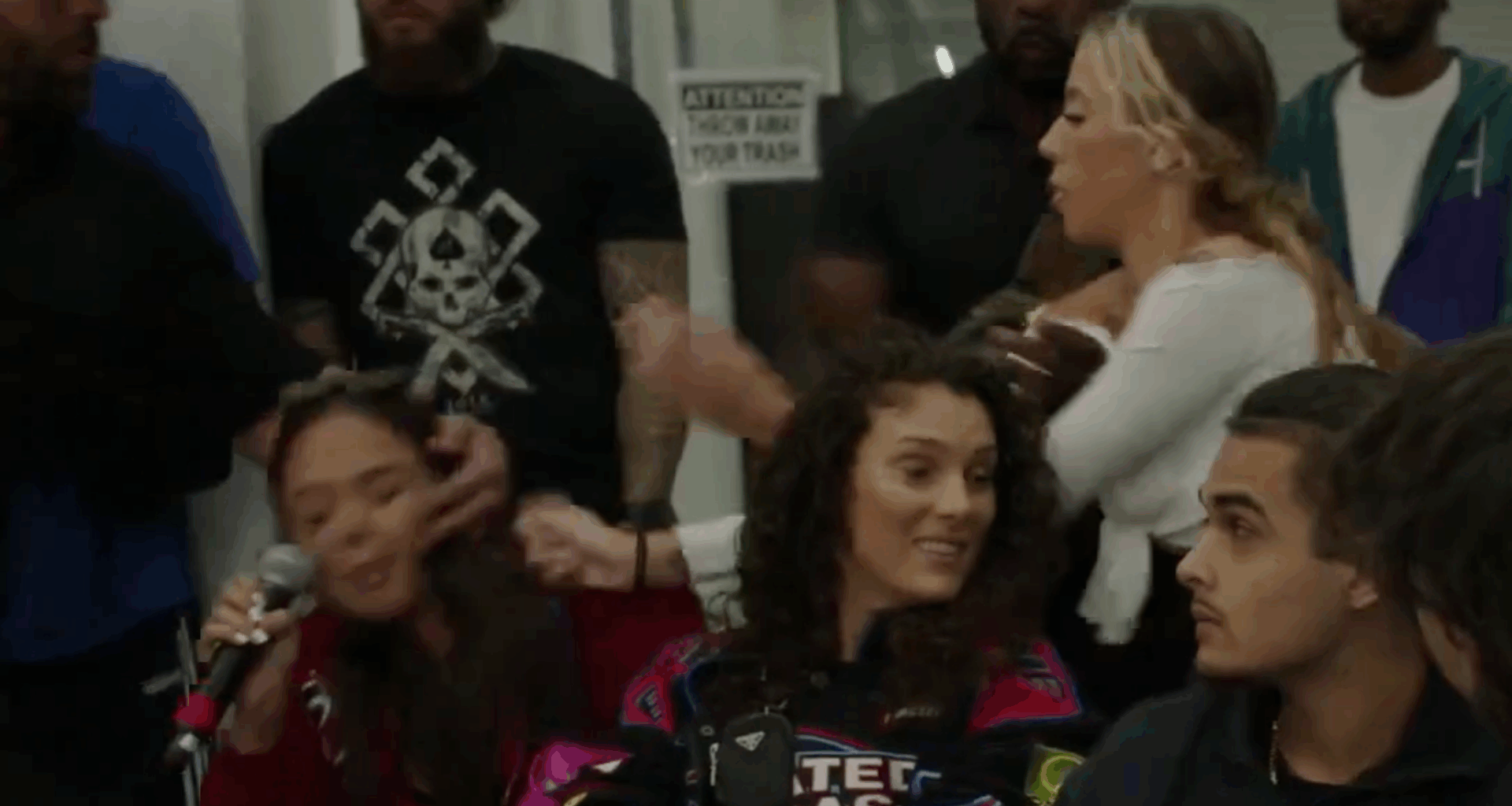 Island Boys' girlfriends brawl at press conference ahead of brother vs brother fight on Adin Ross' Brand Risk Promotions