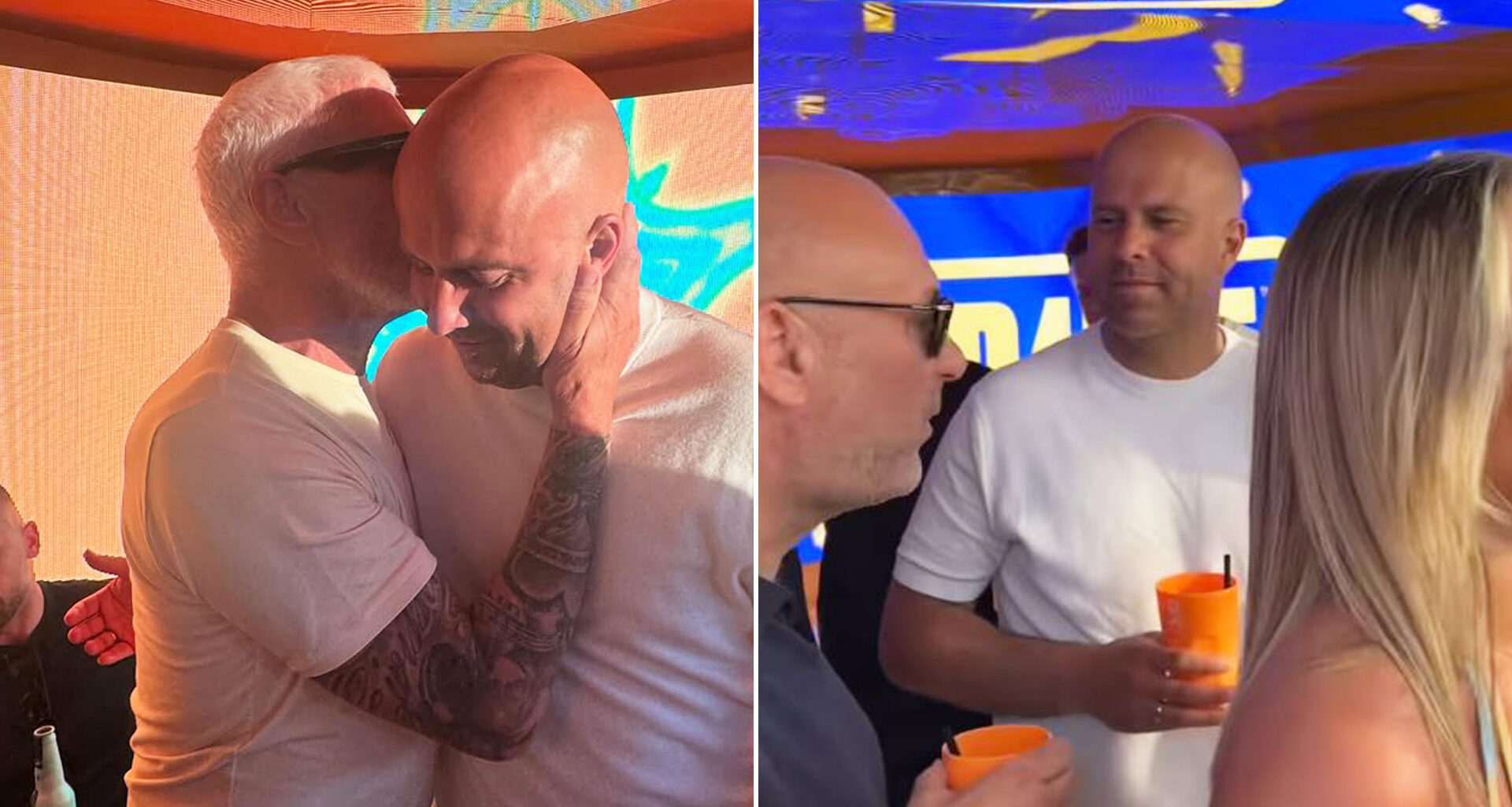 Liverpool boss Arne Slot parties with Wayne Lineker and EastEnders icon in Ibiza just hours after Arsenal clash