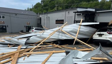 London ladies’ clothing and bridal store damaged by high winds Friday