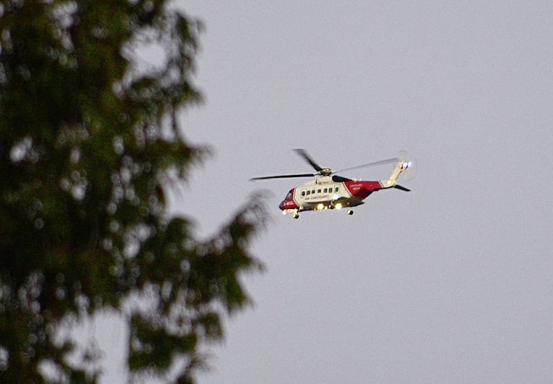 A rescue helicopter from Prestwick in Scotland was involved in the rescue operation at Cavehill last November. Picture by Pacemaker 