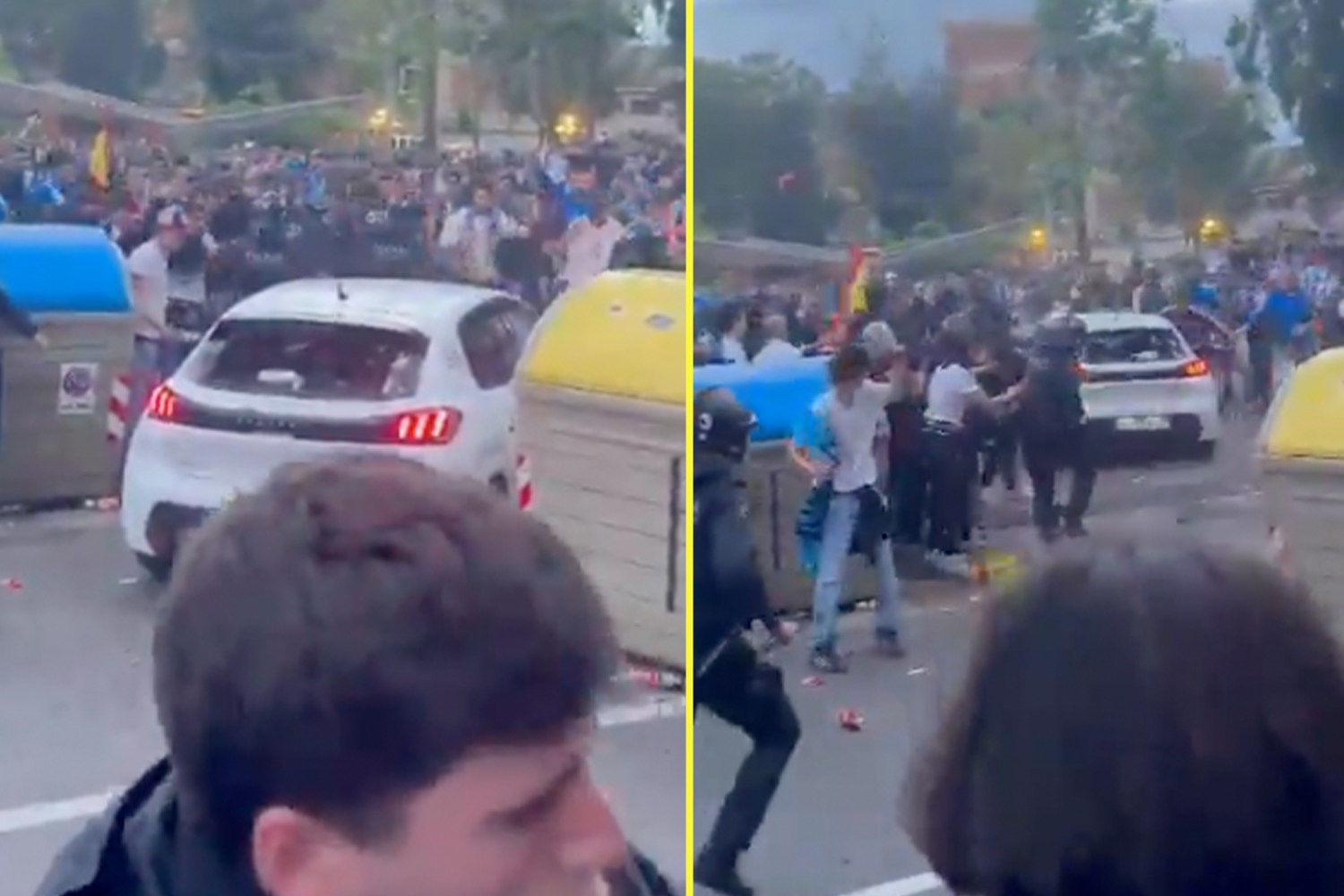 Several people injured as car drives into crowd in terrifying scenes outside ground where Barcelona face Espanyol