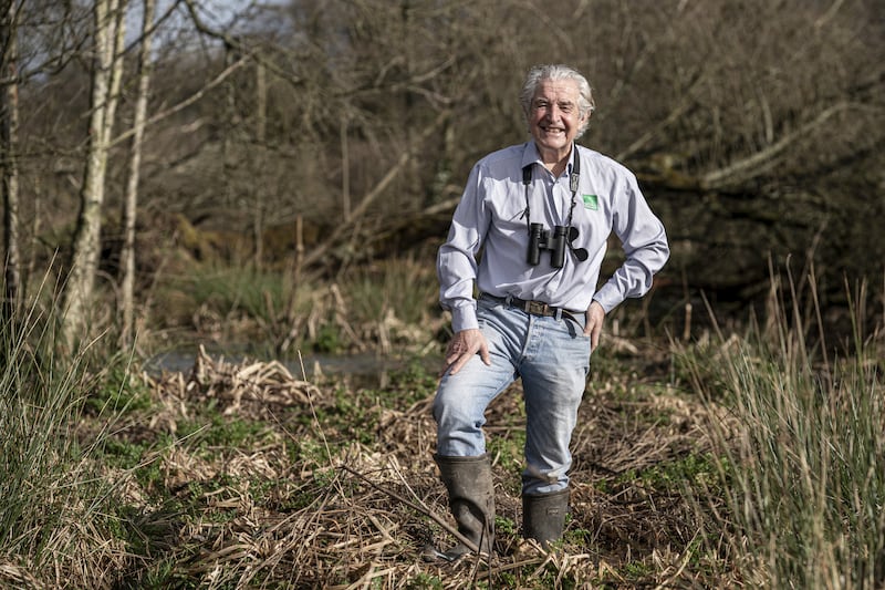 Natural England chairman, Tony Juniper, at the beaver wetlands area near Cullompton, Devon