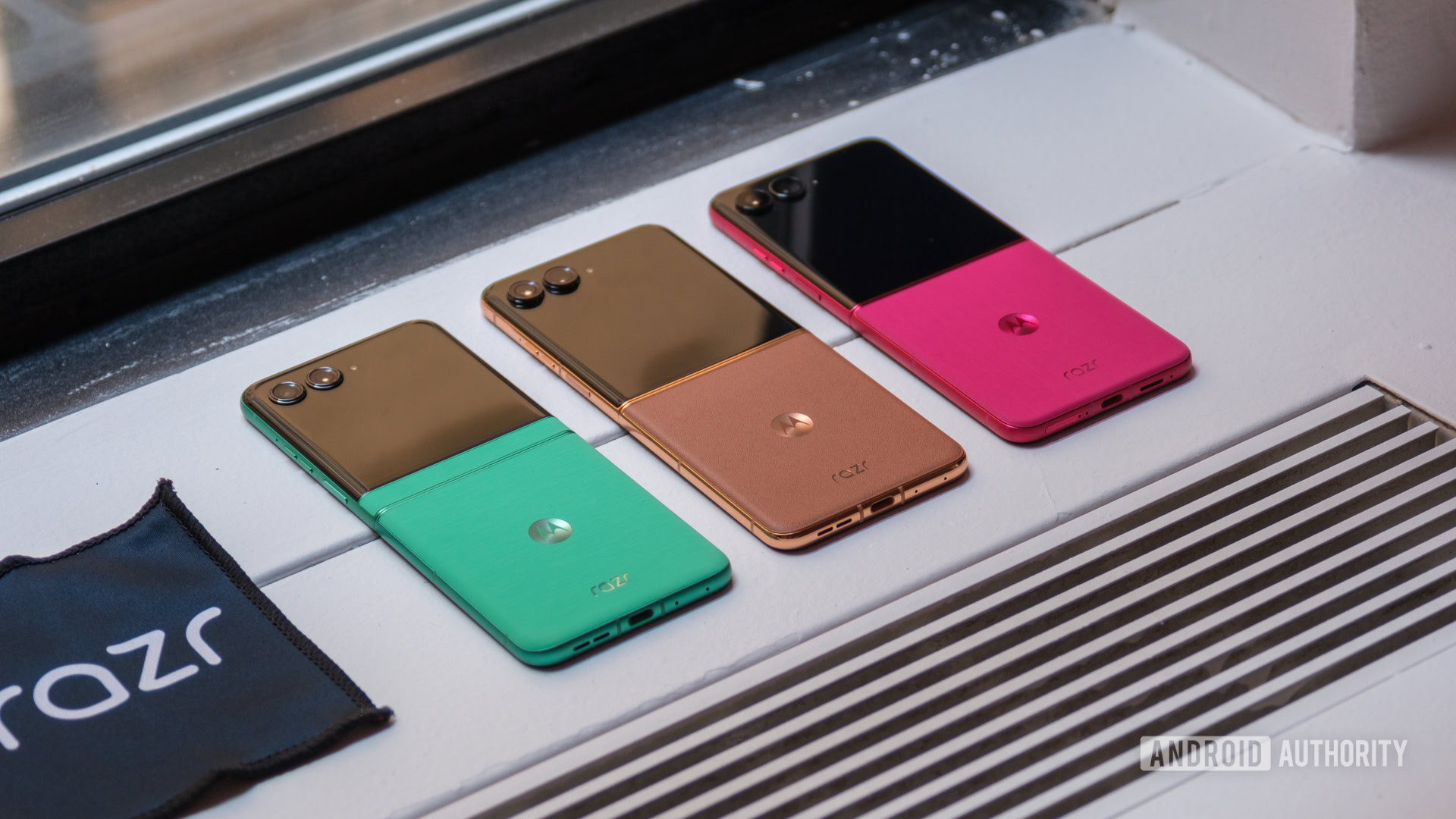 Motorola Razr 2025 series colors lined up