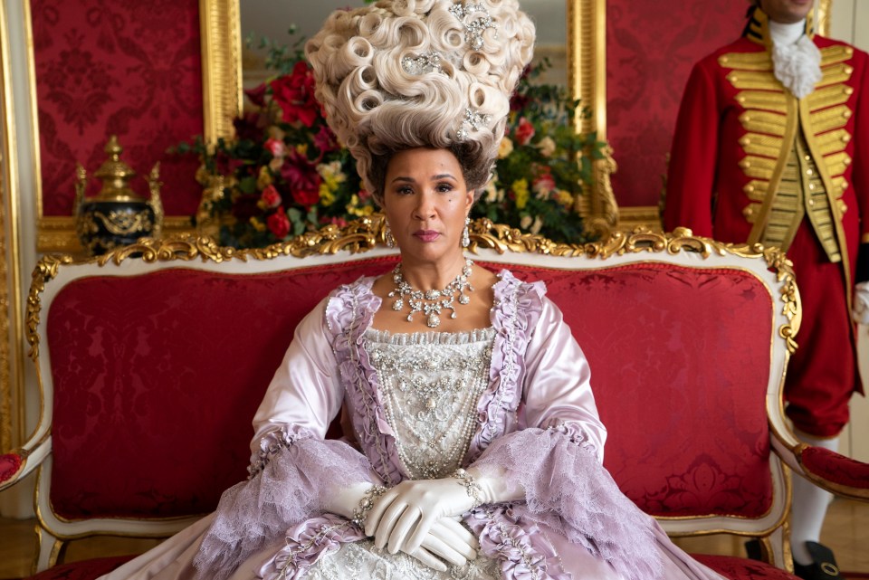 Golda Rosheuvel as Queen Charlotte in Bridgerton.