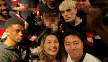 Amad Diallo and Alejandro Garnacho show middle finger to fans during Man Utd's post-season tour in Malaysia