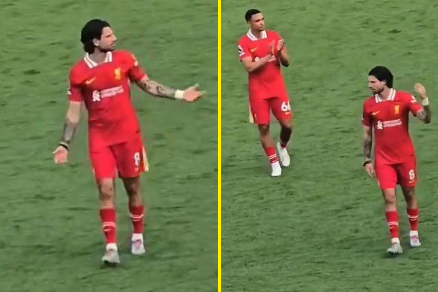 New footage shows Liverpool star's telling gesture at fans who booed Trent Alexander-Arnold