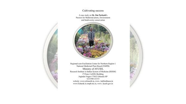 Om Parkash, herbal garden, booklet, Chandigarh