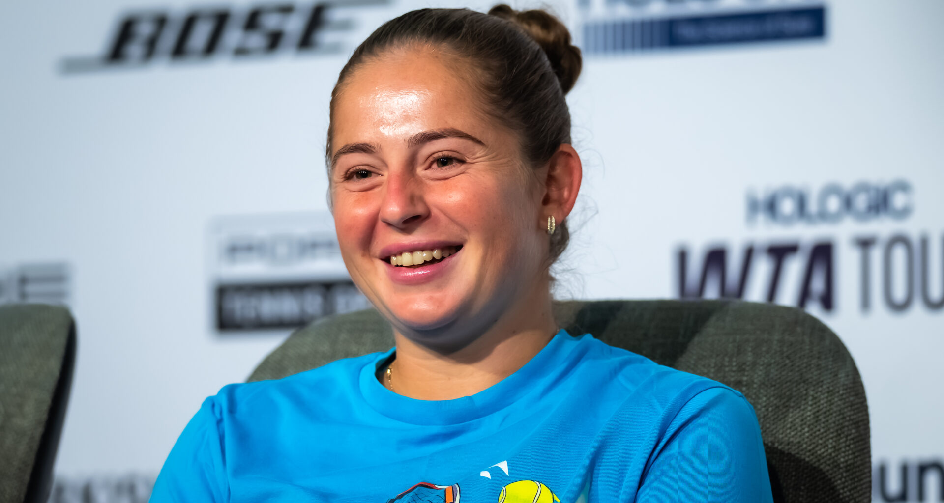Ostapenko's off-court look gets its own merch line