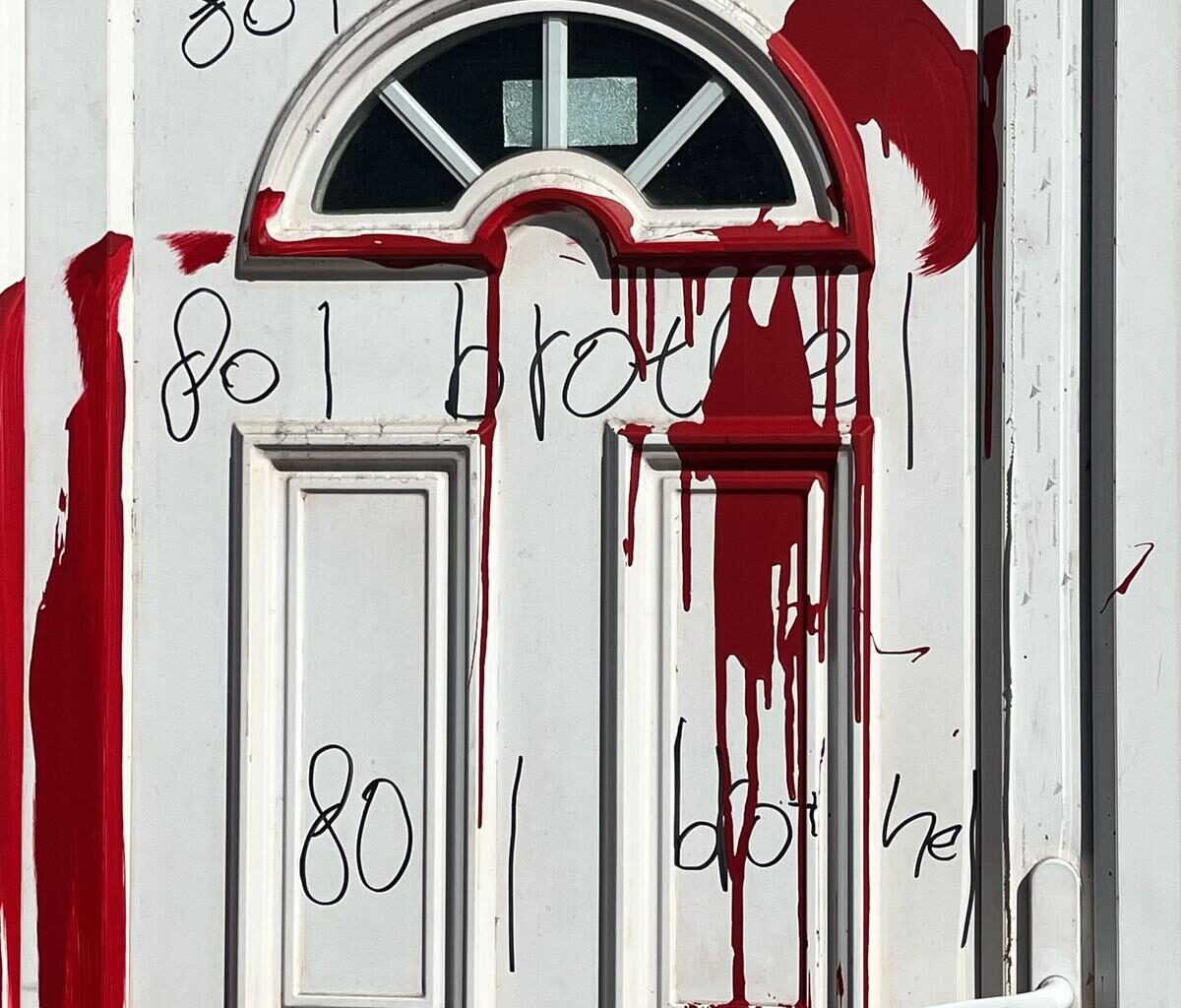 Red paint attacks: Sinister London 'brothel' graffiti daubed on Walthamstow premises