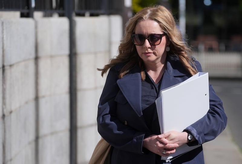 BBC journalist Jennifer O’Leary arrives at the High Court in Dublin