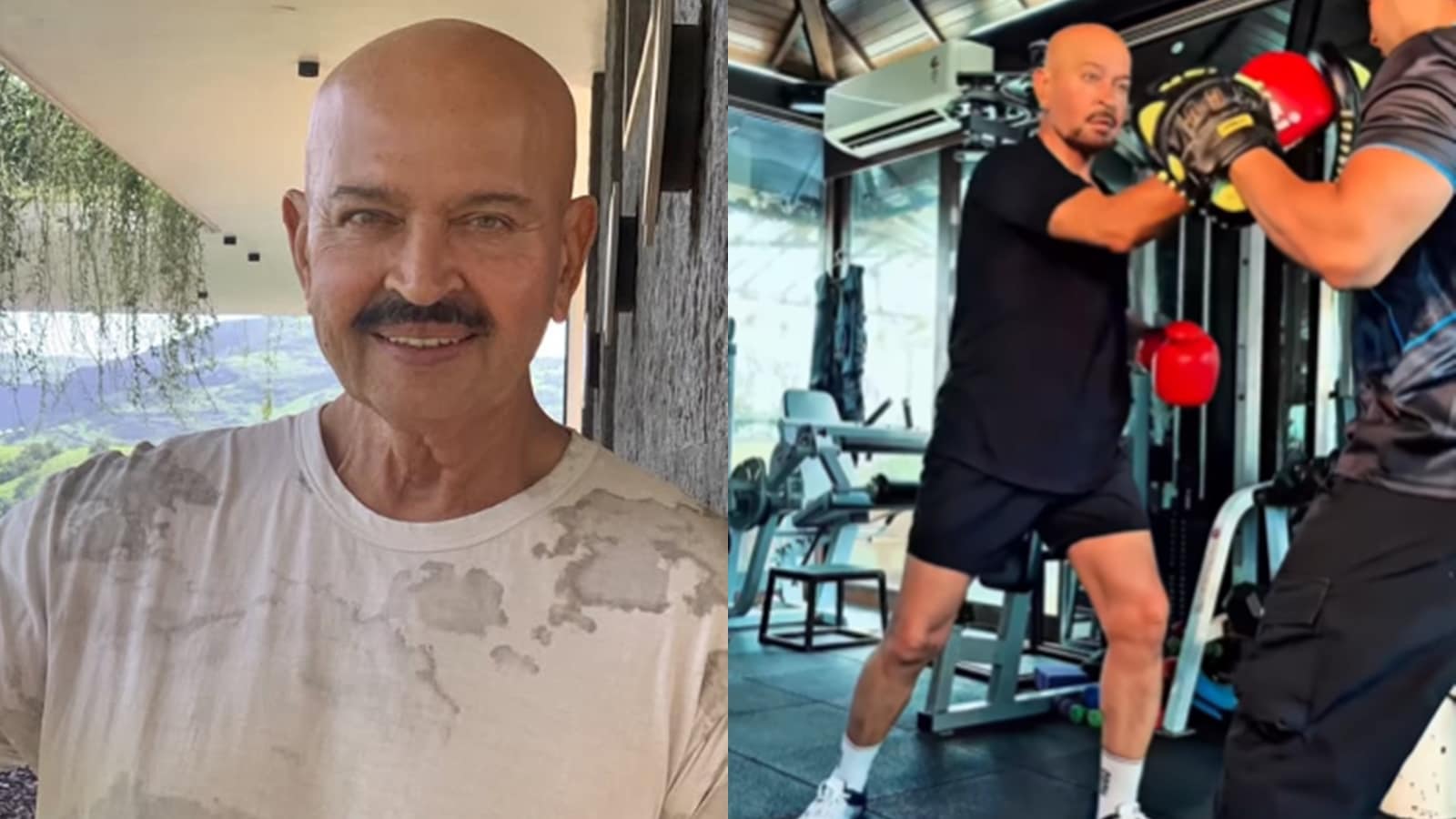 Rakesh Roshan was seen lifting weights, boxing, and doing lunges with ease and confidence