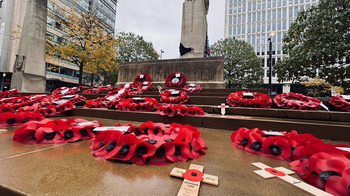 Remembrance Sunday at the Manchester Cenotaph