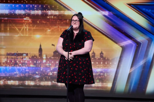 Stacey Leadbeatter on stage for BGT