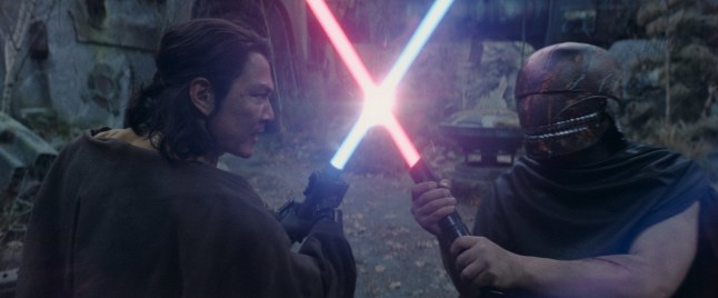 (L-R): Master Sol (Lee Jung-jae) and the Stranger in Lucasfilm's THE ACOLYTE, season one, exclusively on Disney+. ??2024 Lucasfilm Ltd. & TM. All Rights Reserved.