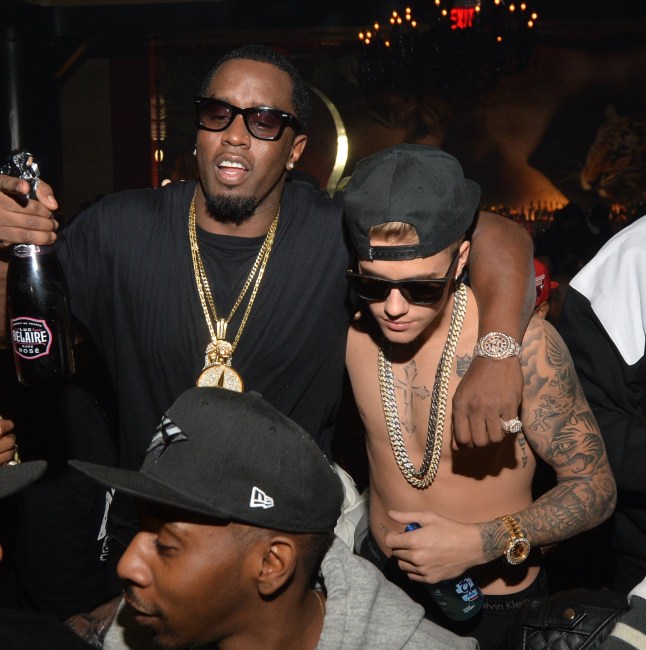 ATLANTA, GA - FEBRUARY 05: Sean 'Diddy' Combs and Justin Bieber attend Ciroc party at Vanquish Lounge on February 5, 2014 in Atlanta, Georgia. (Photo by Prince Williams/FilmMagic)