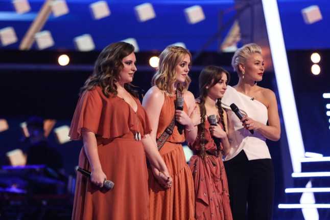 Editorial use only Mandatory Credit: Photo by Rachel Joseph/ITV/REX/Shutterstock (10163974as) The Knockouts: Team JHud: Remember Monday perform. With Emma Willis 'The Voice UK' TV Show, Series 3, Episode 12, UK - 23 Mar 2019