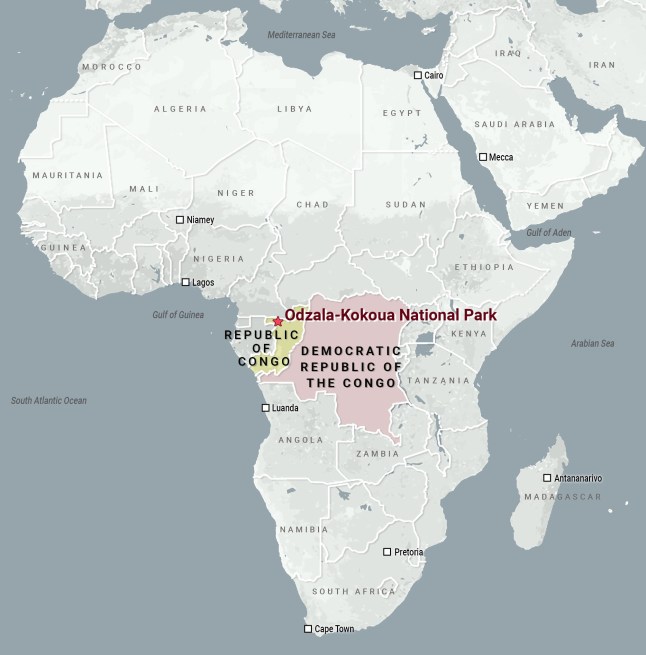 Map of Republic of Congo