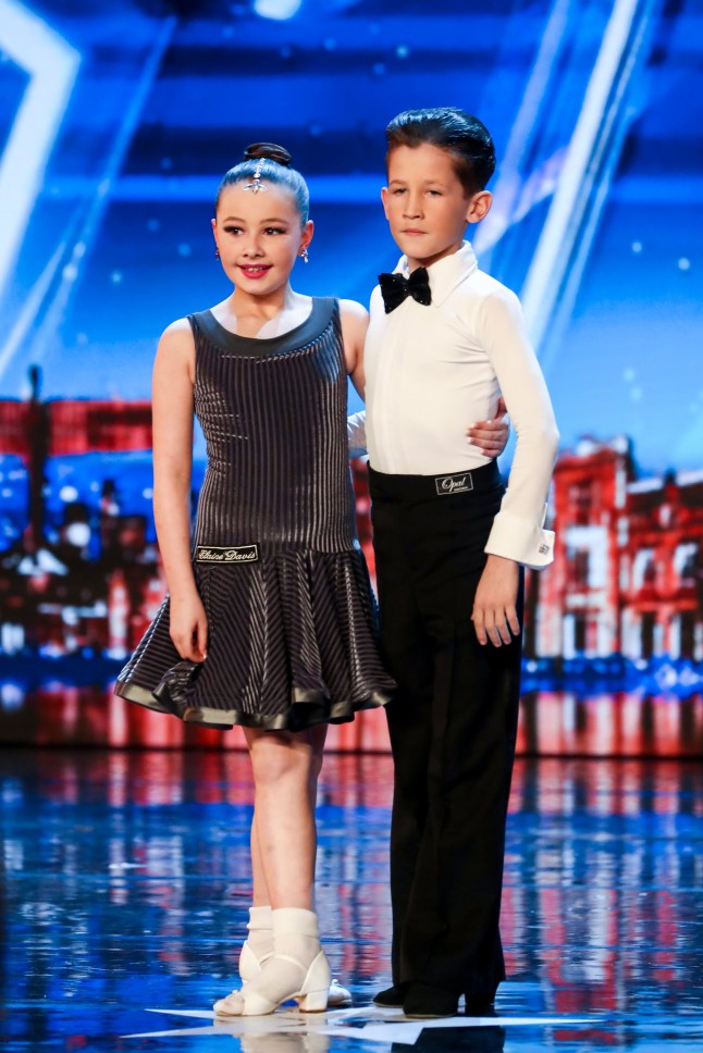 Editorial use only. No book publishing Mandatory Credit: Photo by Tom Dymond/Thames/Syco Shutterstock/REX/Shutterstock (9644265m) Lexie and Christopher ?Britain?s Got Talent? TV show, Series 12, Episode 3, UK - 28 Apr 2018 Lexie and Christopher - Schoolchildren Lexie (10) and Christopher (10) are a Latin ballroom duo from Manchester and Sheffield. 4 yes's
