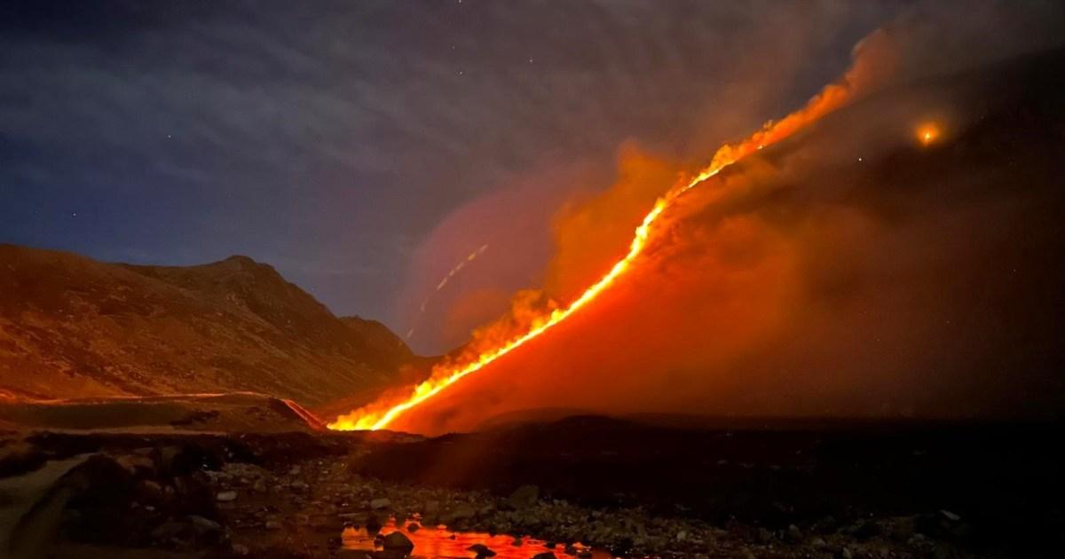 'Extreme risk' of wildfires across Scotland as crews tackle 10-acre blaze | News UK