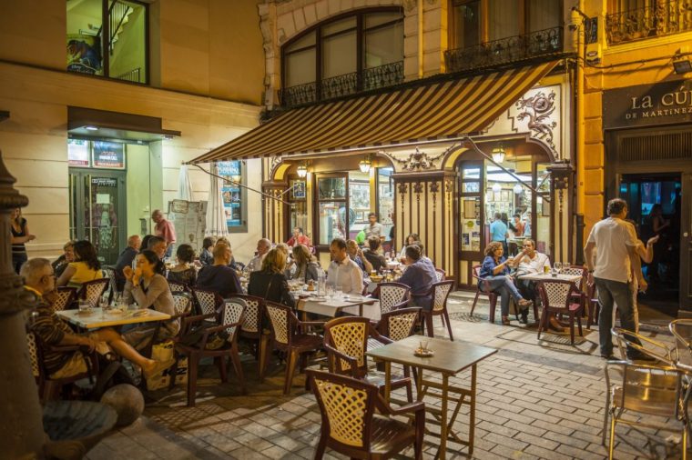 Calle Laurel is one of the streets of the old town of Logro??o (La Rioja, Spain), famous for being a typical tapas place in the city