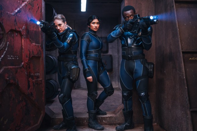 TITLE:Doctor Who S2,EP NUMBER:3 - The Well,TX DATE:26-04-2025,TX WEEK:17,EMBARGOED UNTIL:21-04-2025 20:00,PEOPLE:Belinda Chandra (VARADA SETHU) & Troopers,DESCRIPTION:*NOT FOR PUBLICATION UNTIL 20:00HRS, MONDAY 21ST APRIL, 2025*,COPYRIGHT:BBC Studios,CREDIT LINE:BBC Studios/Bad Wolf/James Pardon