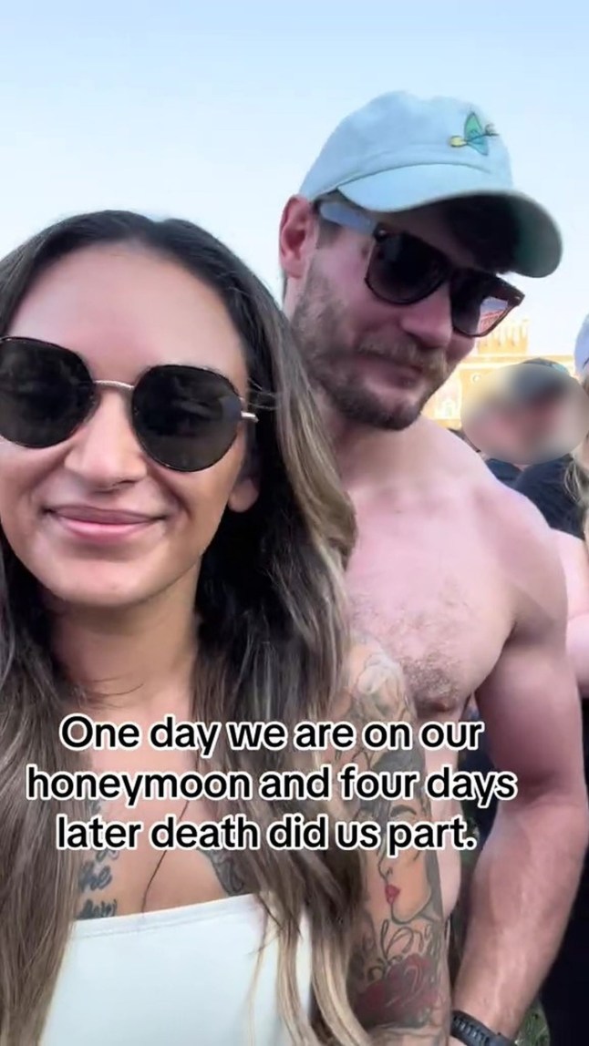 PIC FROM Kennedy News and Media (PICTURED: ISABEL COLES, 32, WITH HUSBAND, CHRISTOPHER COLES, 28, DURING HONEYMOON) A bride was devastated when her new hubby killed himself the DAY AFTER their 'perfect' honeymoon - before sending her flowers from beyond the grave. Isabel Coles married her husband Christopher Coles in September 2024 after meeting on a dating app a year and a half before and were 'insanely happy'. The newlyweds chose to go to a beach-front music festival at the iconic Asbury Park in New Jersey, US, for their honeymoon as music was a big part of their relationship. DISCLAIMER: While Kennedy News and Media uses its best endeavours to establish the copyright and authenticity of all pictures supplied, it accepts no liability for any damage, loss or legal action caused by the use of images supplied and the publication of images is solely at your discretion. SEE KENNEDY NEWS COPY - 0161 697 4266