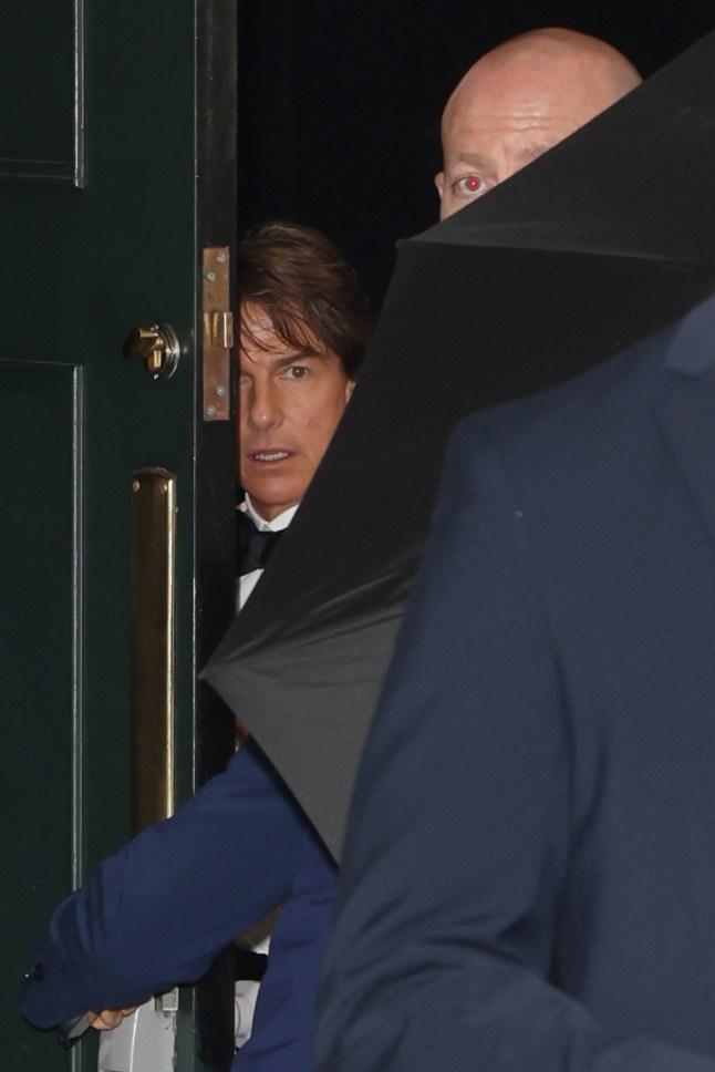 LONDON, ENGLAND - MAY 03: Tom Cruise attends David Beckham's 50th Birthday celebrations at Core, Notting Hill on May 03, 2025 in London, England. (Photo by Neil Mockford/Getty Images)