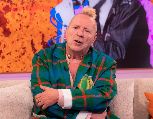 Editorial use only Mandatory Credit: Photo by Ken McKay/ITV/Shutterstock (15287832s) John Lydon 'Good Morning Britain' TV show, London, UK - 07 May 2025