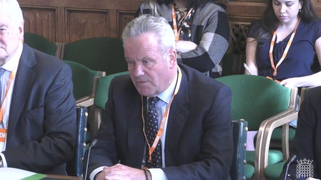 Screen grab of Thames Water's chief executive Chris Weston appearing before the Environment, Food and Rural Affairs Select Committee, for a hearing on Reforming the water sector, at the House of Commons, London. Picture date: Tuesday May 13, 2025. PA Photo. Photo credit should read: House of Commons/UK Parliament/PA Wire