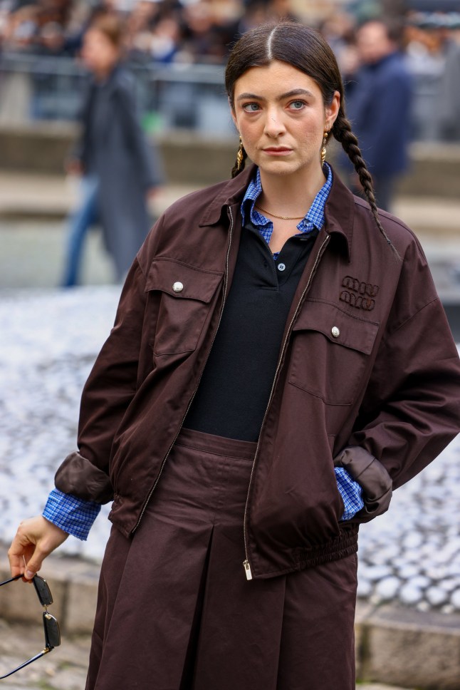 PARIS, FRANCE - MARCH 05: Singer Ella Marija Lani Yelich-O'Connor a.k.a. Lorde attends the Miu Miu Womenswear Fall/Winter 2024-2025 show as part of Paris Fashion Week on March 05, 2024 in Paris, France. (Photo by Marc Piasecki/WireImage)