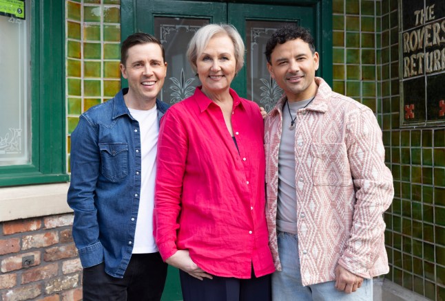 Gareth Piece, Sue Cleaver and Ryan Thomas as Todd, Eileen and Jason in Coronation Street