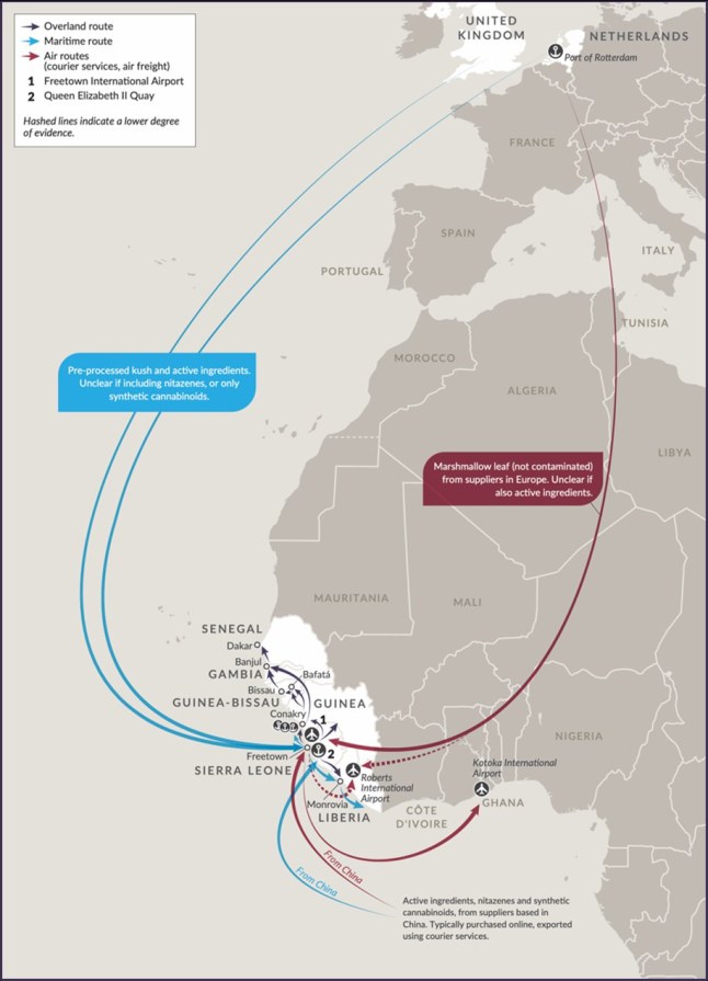 Map of route kush takes