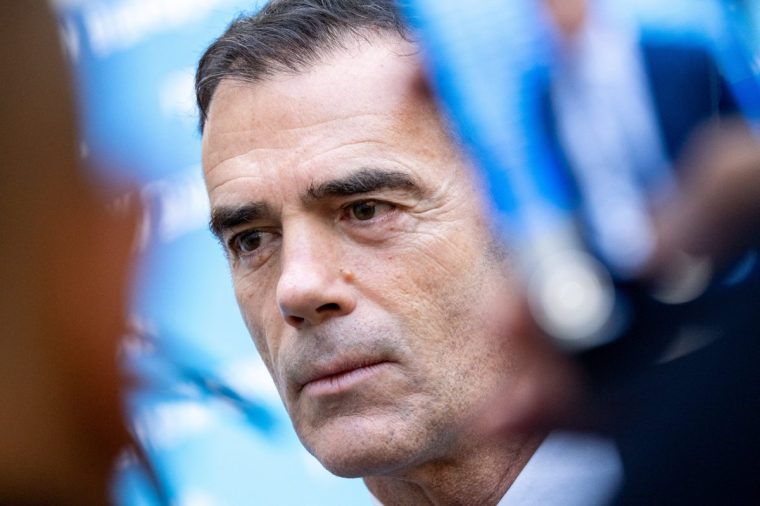 Sandro GOZI at the Summit of the Party and Group at the European Parliament Renew at the Palais Egmont in Brussels in Belgium on 6 March 2025. (Photo by Martin Bertrand / Hans Lucas / Hans Lucas via AFP) (Photo by MARTIN BERTRAND/Hans Lucas/AFP via Getty Images)