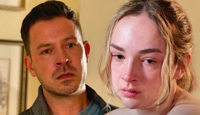 Darren and Frankie sad in Hollyoaks