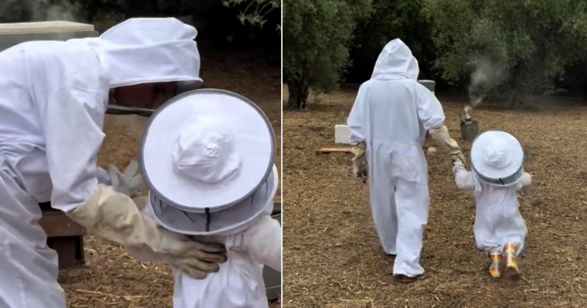 Meghan Markle gives rare glimpse of Lilibet while wearing beekeeping suits | News UK