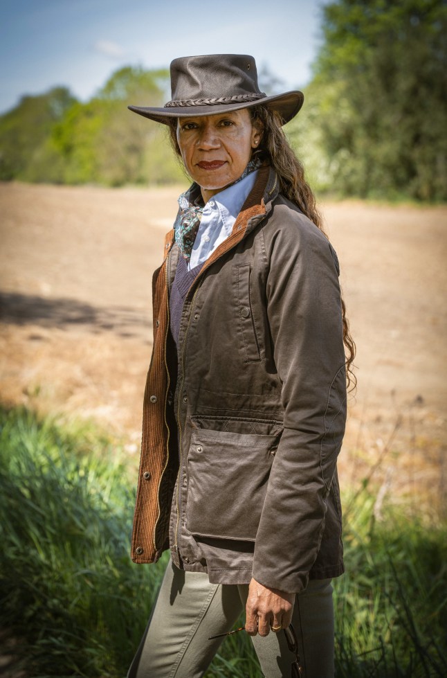 Emmerdale promotional picture for Celia, who is standing in a field